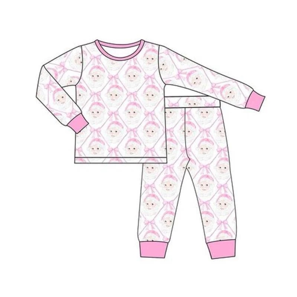 Infant Pink Santa Pajama Set